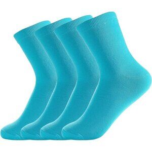 Unisex Cotton Colorful Quarter CrewSocks Athletic Breathable Socks 4Pair Package